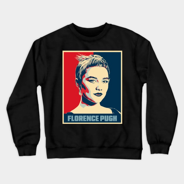 Florence Pugh Hope Pop Art Crewneck Sweatshirt by Odd Even